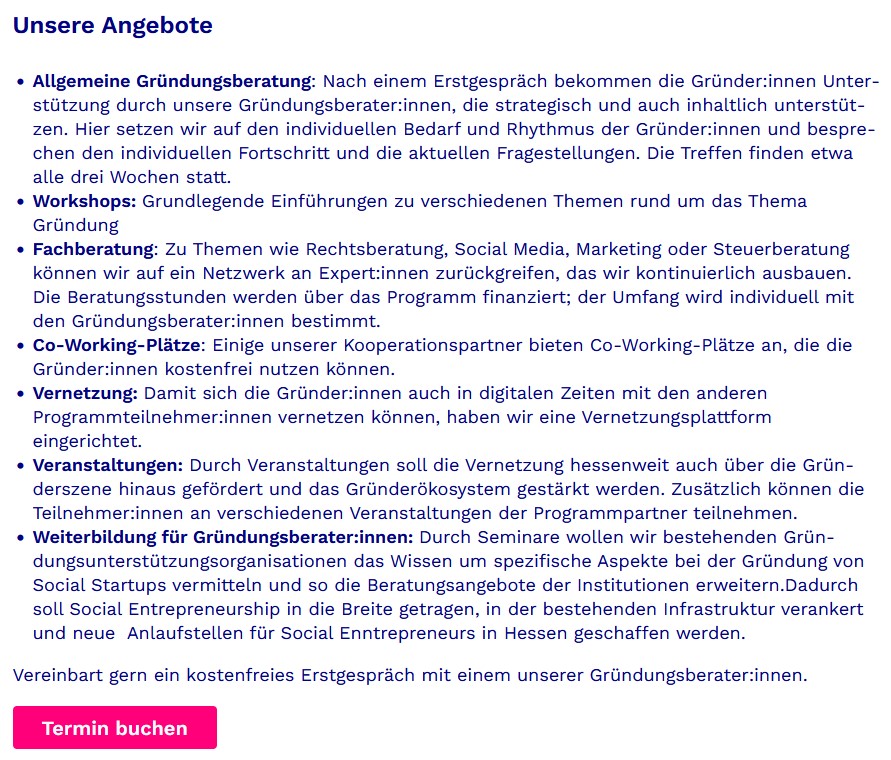 Förderprogramm Sozialinnovator Hessen unterstützt Personen, die ein Sozialunternehmen in Hessen gründen